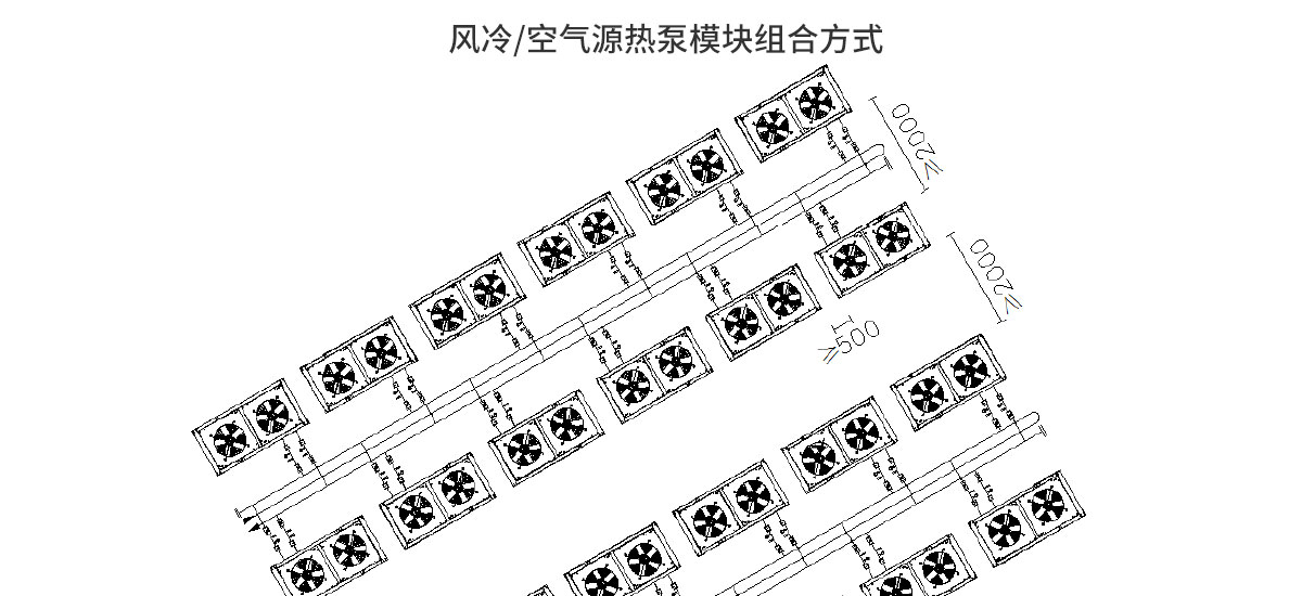 风冷/空气源热泵模块组合方式